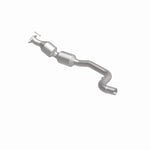 MagnaFlow 21-536 oem grade direct-fit catalytic converter, side view of the turntable spin