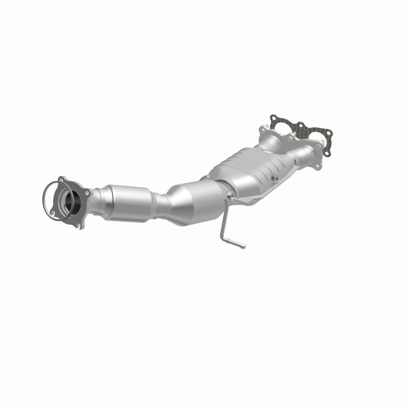 MagnaFlow 52005 oem grade direct-fit catalytic converter, opposite front three-quarter view of the turntable spin