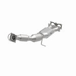 MagnaFlow 52005 oem grade direct-fit catalytic converter, opposite front three-quarter view of the turntable spin