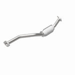 MagnaFlow 447228 carb direct-fit catalytic converter, rear view of the turntable spin
