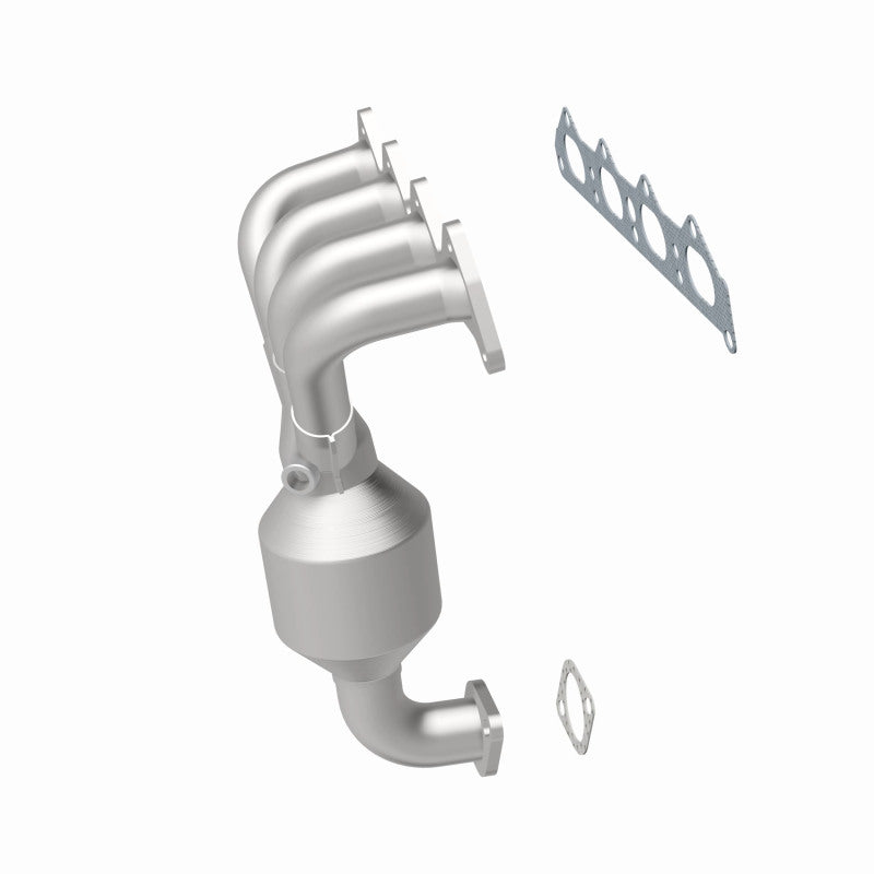 MagnaFlow 452038 carb manifold converter, opposite side view of the turntable spin
