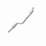MagnaFlow 5561919 carb direct-fit catalytic converter, rear view of the turntable spin