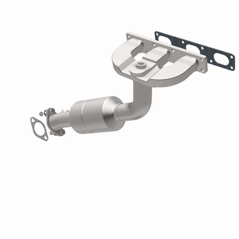 MagnaFlow 49770 oem grade manifold converter, opposite rear three-quarter view of the turntable spin