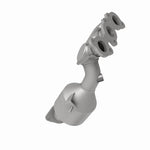 MagnaFlow 50690 hm grade manifold converter, opposite rear three-quarter view of the turntable spin