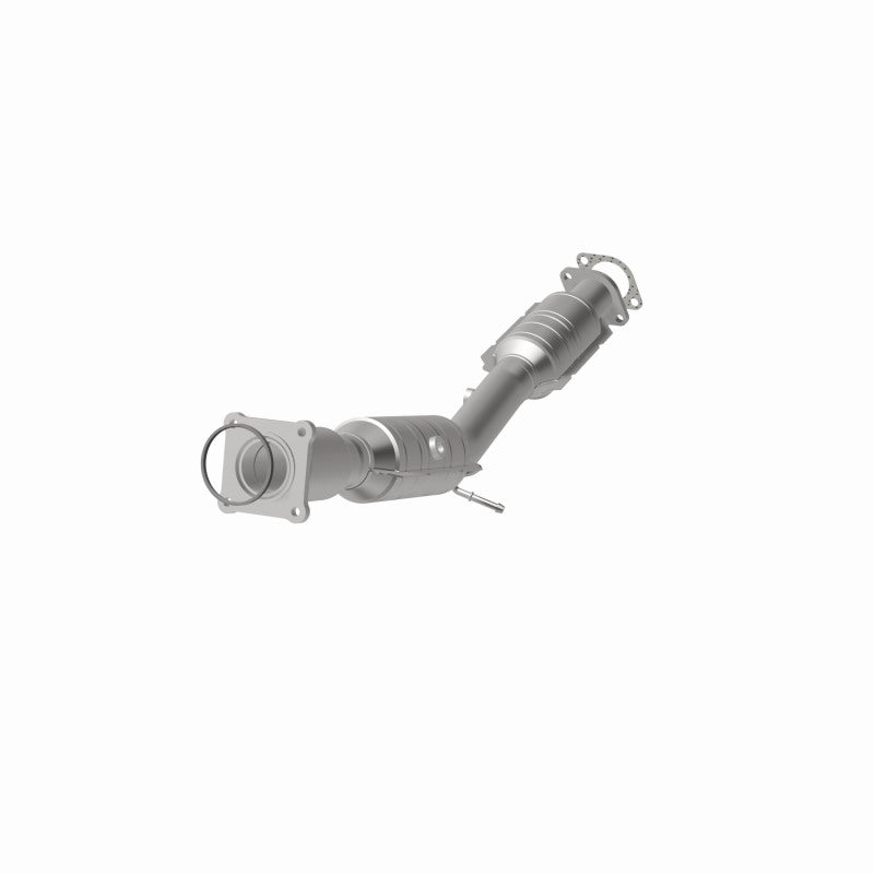 MagnaFlow 24144 hm grade direct-fit catalytic converter, opposite front three-quarter view of the turntable spin