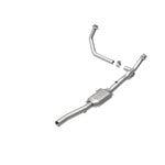MagnaFlow 93204 hm grade direct-fit catalytic converter, rear view of the turntable spin