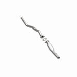 MagnaFlow 447283 carb direct-fit catalytic converter, front three-quarter view of the turntable spin