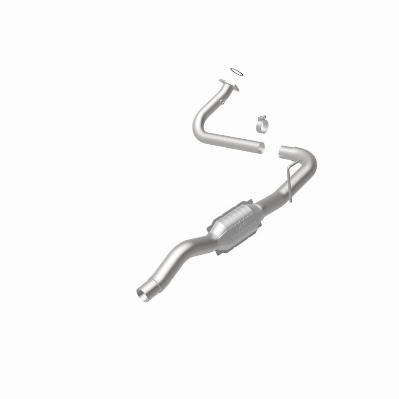MagnaFlow 24147 hm grade direct-fit catalytic converter, rear view of the turntable spin