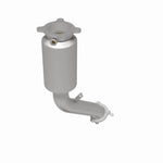 MagnaFlow 5561352 carb direct-fit catalytic converter, rear three-quarter view of the turntable spin