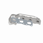 MagnaFlow 452060 carb manifold converter, opposite rear three-quarter view of the turntable spin