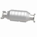 MagnaFlow 93297 hm grade direct-fit catalytic converter, side view of the turntable spin