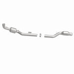 MagnaFlow 51696 oem grade direct-fit catalytic converter, side view of the turntable spin