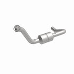 MagnaFlow 49497 oem grade direct-fit catalytic converter, front three-quarter view of the turntable spin
