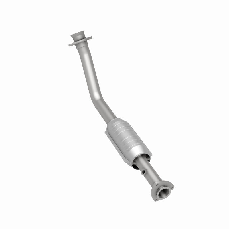 MagnaFlow 23460 hm grade direct-fit catalytic converter, rear three-quarter view of the turntable spin