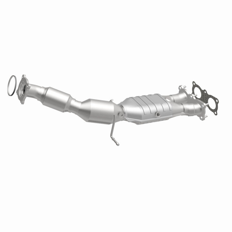 MagnaFlow 52005 oem grade direct-fit catalytic converter, front three-quarter view of the turntable spin