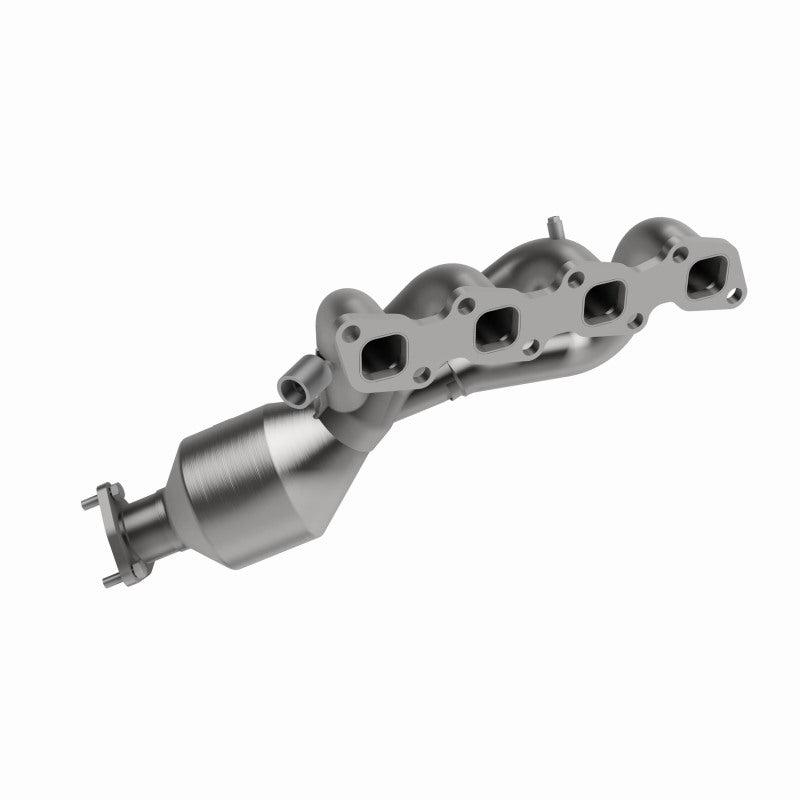 MagnaFlow 452028 carb manifold converter, rear view of the turntable spin
