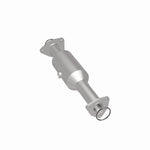 MagnaFlow 49260 oem grade direct-fit catalytic converter, rear three-quarter view of the turntable spin