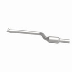 MagnaFlow 5571765 carb direct-fit catalytic converter, side view of the turntable spin