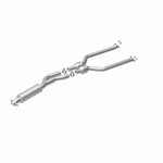 MagnaFlow 5571508 carb direct-fit catalytic converter, rear view of the turntable spin