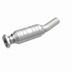 MagnaFlow 23006 hm grade direct-fit catalytic converter, front three-quarter view of the turntable spin