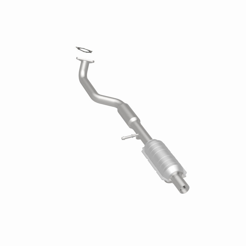 MagnaFlow 23168 hm grade direct-fit catalytic converter, rear three-quarter view of the turntable spin