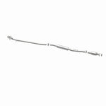 MagnaFlow 93220 hm grade direct-fit catalytic converter, opposite rear three-quarter view of the turntable spin