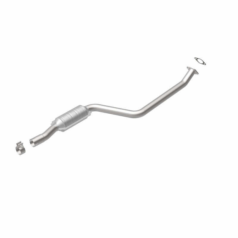 MagnaFlow 52480 oem grade direct-fit catalytic converter, rear view of the turntable spin