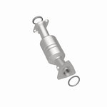 MagnaFlow 52222 oem grade direct-fit catalytic converter, rear three-quarter view of the turntable spin