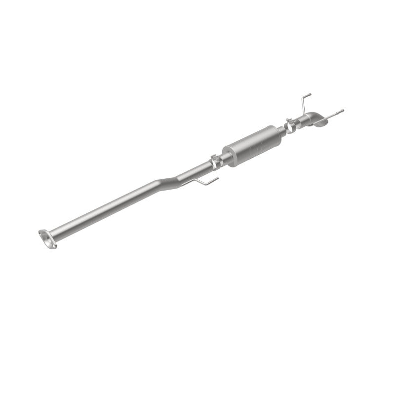 MagnaFlow 17147 cat-back exhaust, rear view of the turntable spin