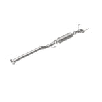 MagnaFlow 17147 cat-back exhaust, rear view of the turntable spin