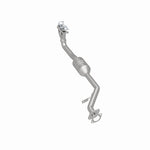 MagnaFlow 52203 oem grade manifold converter, rear three-quarter view of the turntable spin