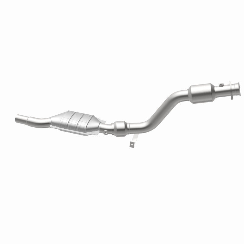 MagnaFlow 24119 hm grade direct-fit catalytic converter, opposite rear three-quarter view of the turntable spin