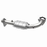 MagnaFlow 23471 hm grade direct-fit catalytic converter, opposite rear three-quarter view of the turntable spin