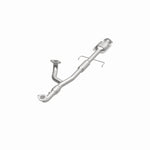 MagnaFlow 49453 oem grade direct-fit catalytic converter, opposite front three-quarter view of the turntable spin
