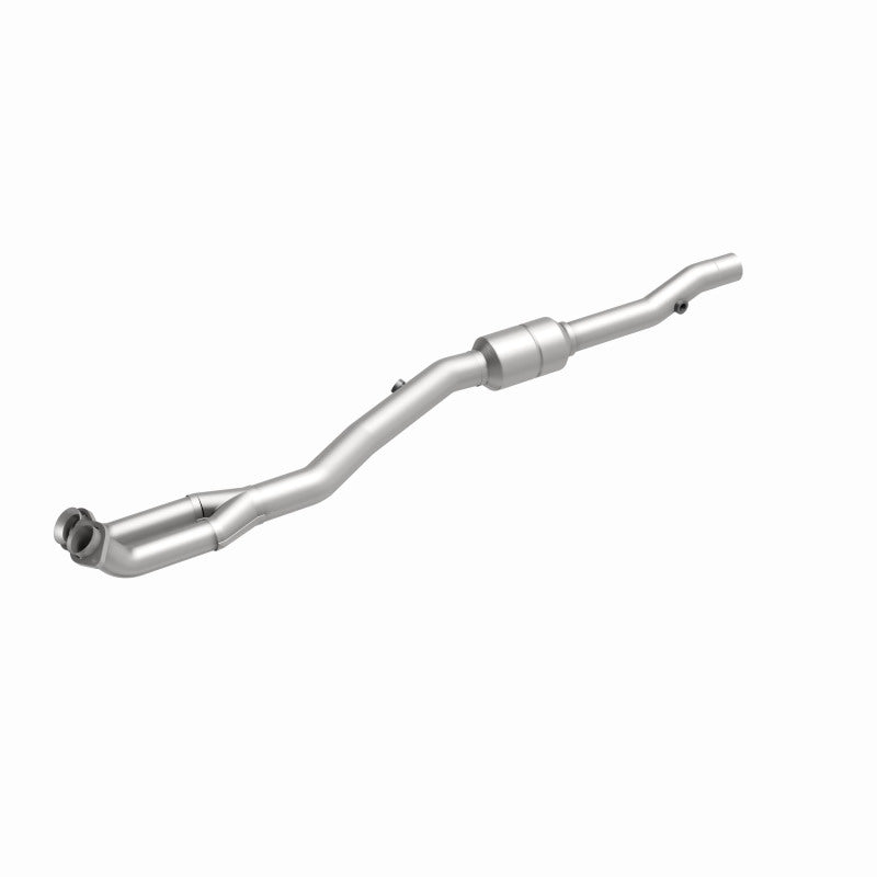MagnaFlow 24130 hm grade direct-fit catalytic converter, front three-quarter view of the turntable spin