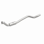 MagnaFlow 52100 oem grade direct-fit catalytic converter, front three-quarter view of the turntable spin