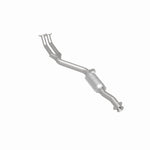 MagnaFlow 93684 epa direct-fit catalytic converter, rear three-quarter view of the turntable spin