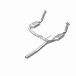 MagnaFlow 52148 oem grade direct-fit catalytic converter, rear view of the turntable spin