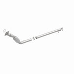 MagnaFlow 23795 hm grade direct-fit catalytic converter, front three-quarter view of the turntable spin