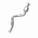 MagnaFlow 52586 oem grade direct-fit catalytic converter, rear view of the turntable spin