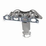 MagnaFlow 5531330 carb manifold converter, side view of the turntable spin