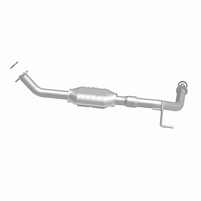 MagnaFlow 93398 hm grade direct-fit catalytic converter, side view of the turntable spin