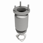 MagnaFlow 50601 epa direct-fit catalytic converter, side view of the turntable spin