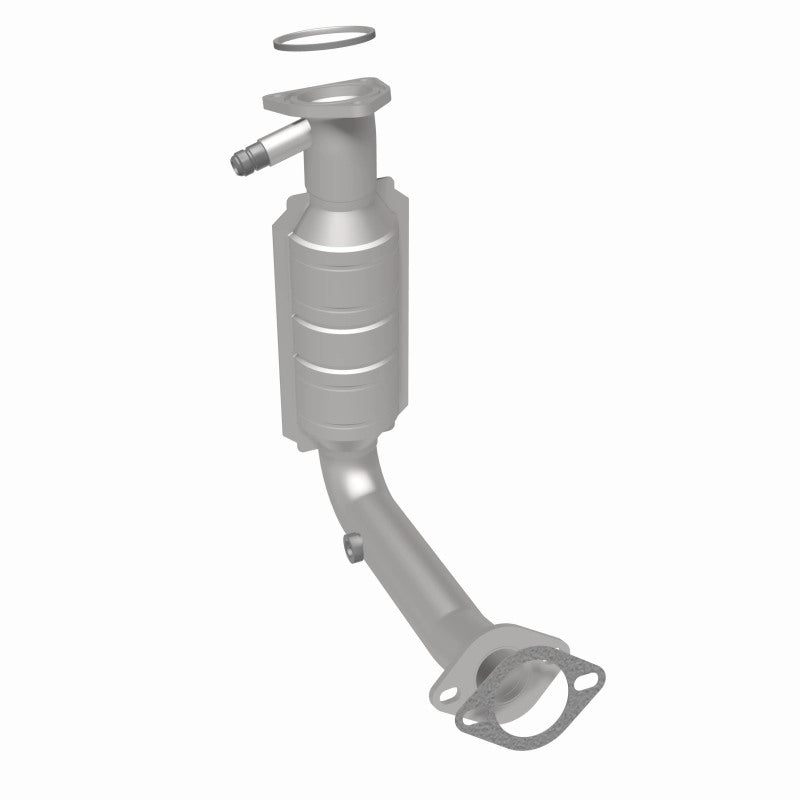 MagnaFlow 49230 oem grade direct-fit catalytic converter, rear three-quarter view of the turntable spin