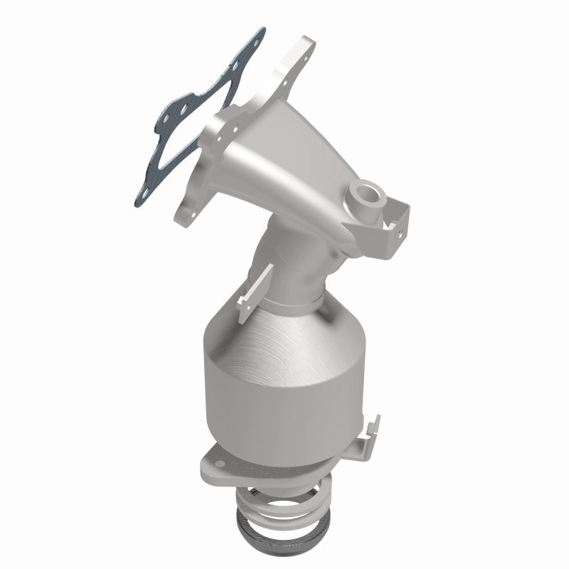 MagnaFlow 5531781 carb manifold converter, side view of the turntable spin