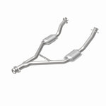 MagnaFlow 23340 epa direct-fit catalytic converter, rear view of the turntable spin
