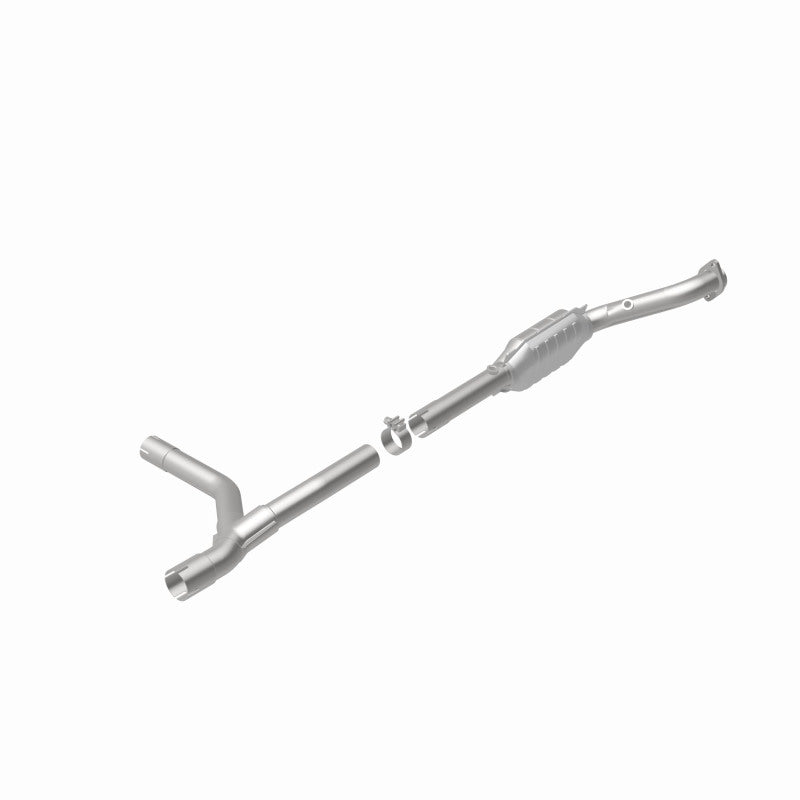 MagnaFlow 49597 oem grade direct-fit catalytic converter, rear view of the turntable spin
