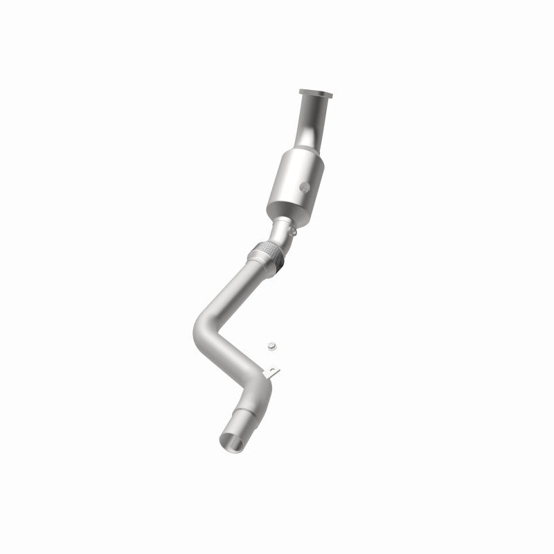 MagnaFlow 49240 oem grade direct-fit catalytic converter, opposite rear three-quarter view of the turntable spin