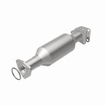 MagnaFlow 49258 oem grade direct-fit catalytic converter, rear view of the turntable spin