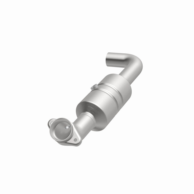 MagnaFlow 52419 oem grade direct-fit catalytic converter, opposite front three-quarter view of the turntable spin